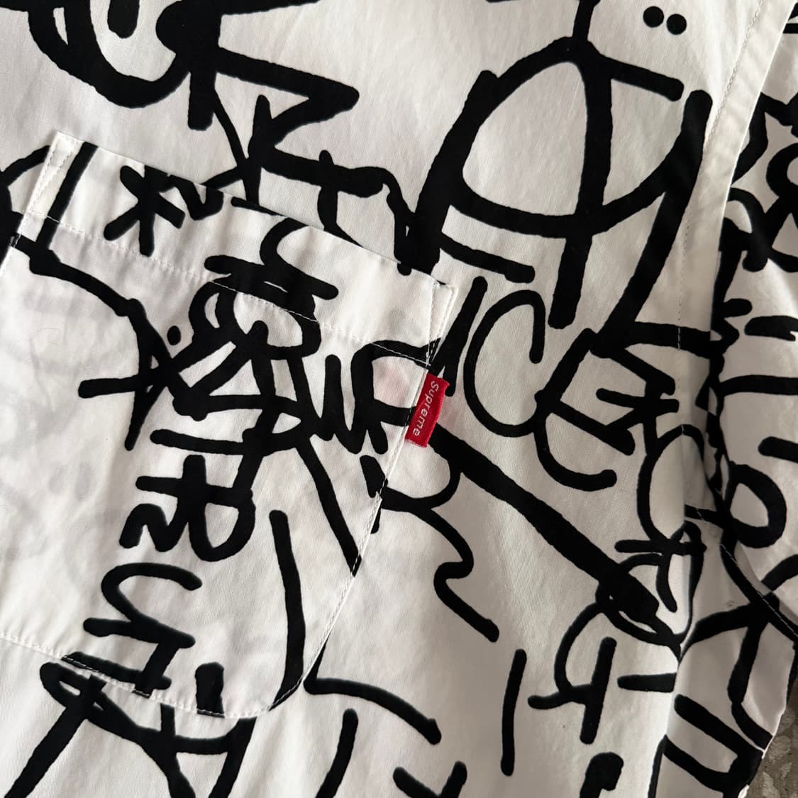 슈프림 x 꼼데가르송 셔츠 반팔 집업 셔츠 18fw 상품이미지7