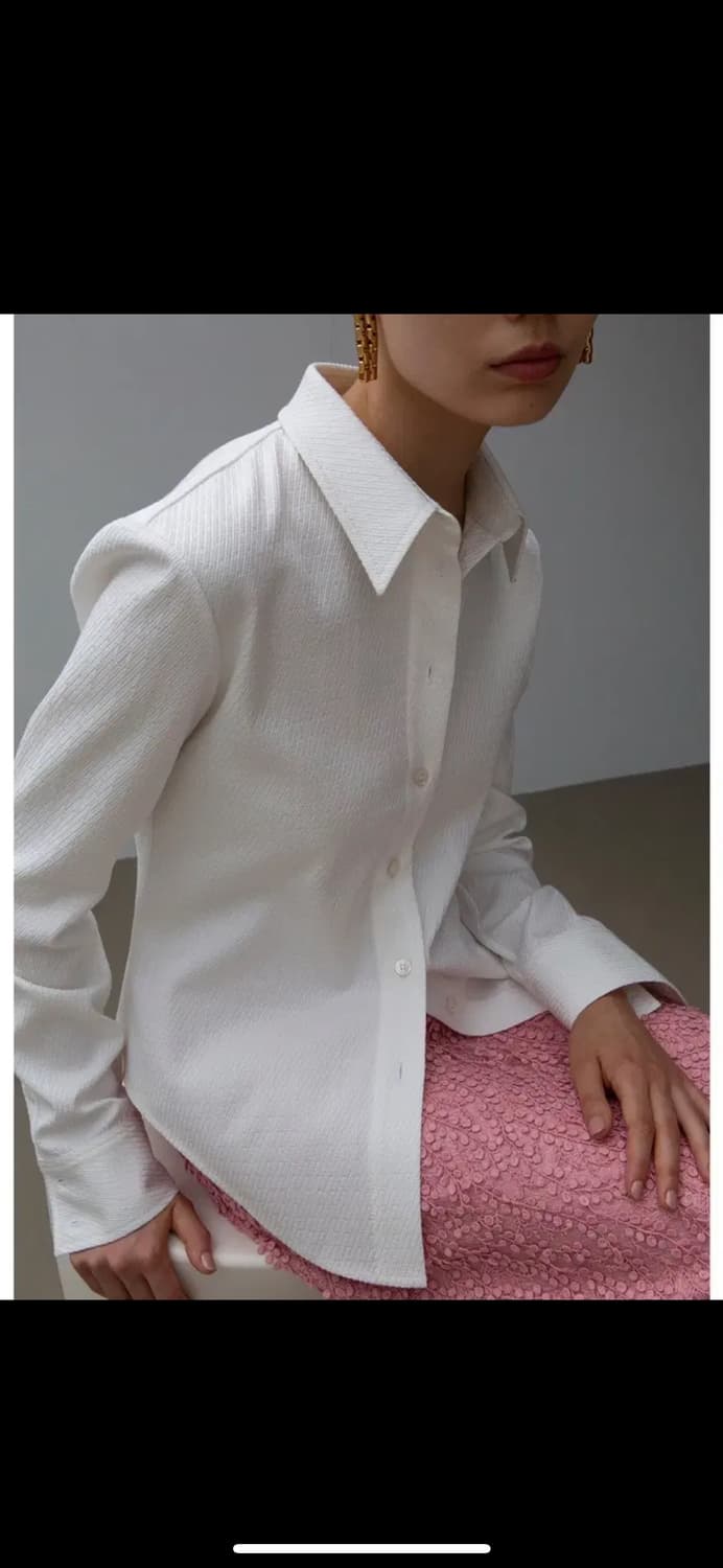 오르 스트래치 테일러 셔츠 - 퓨어 화이트 상품이미지1