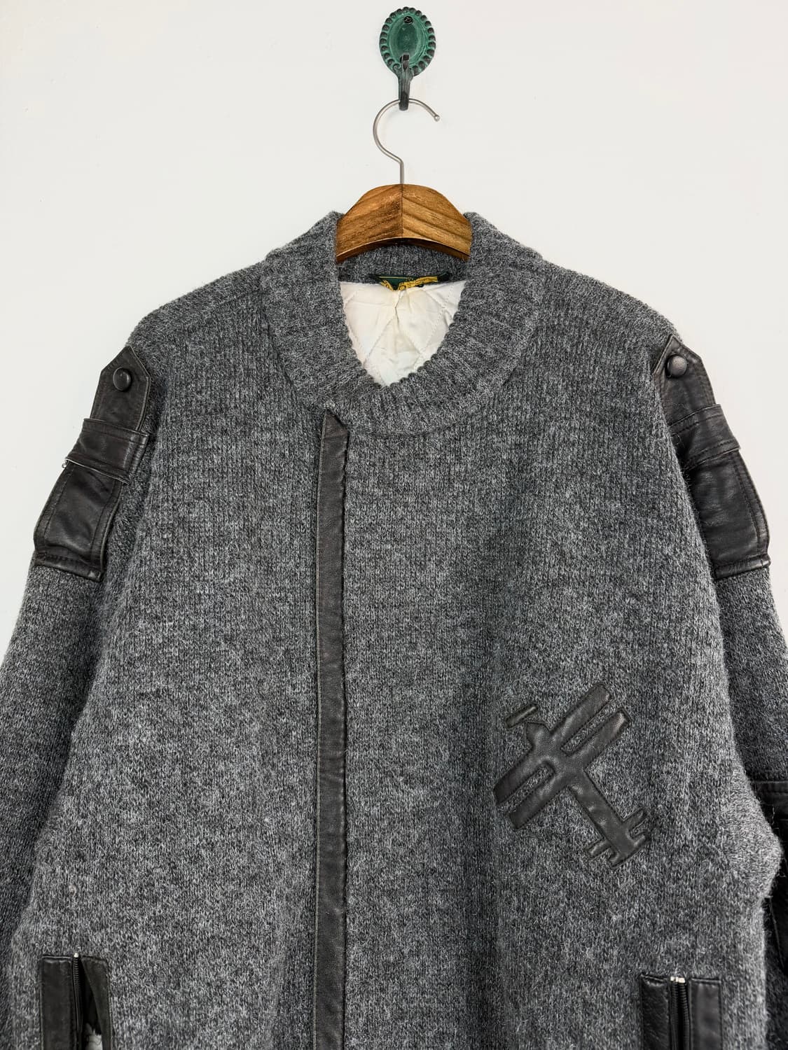 90s 이태리 메이드 빈티지 니트 봄버 상품이미지2