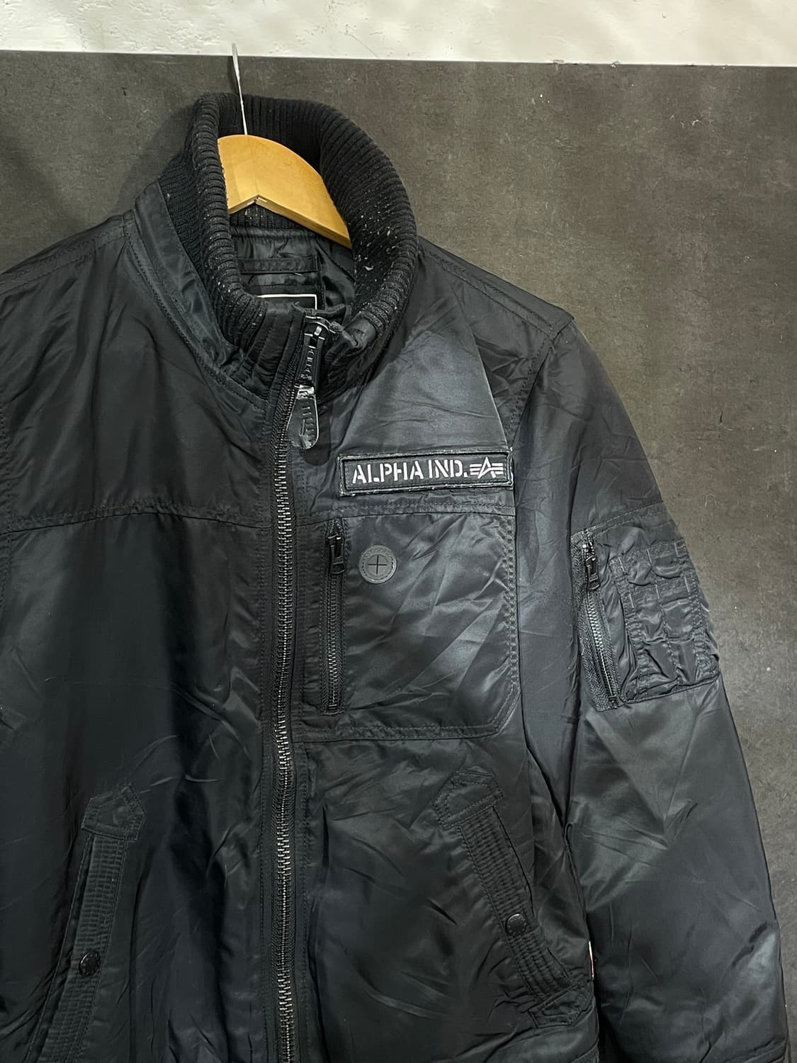 알파인더스트리 로고 패치 안감 누빔 ma-1 마원 항공잠바 M 상품이미지7