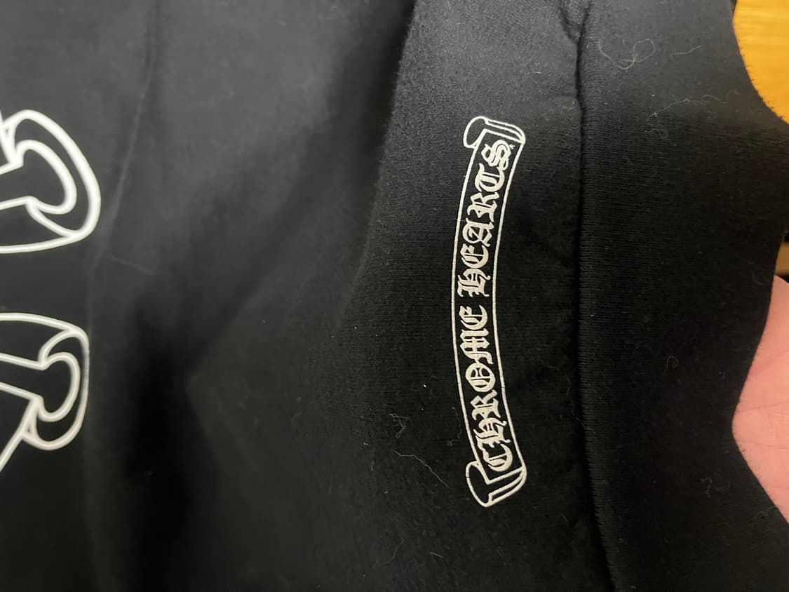 크롬하츠 홀스슈 플로랄 플리스 집업 후드 블랙 상품이미지5