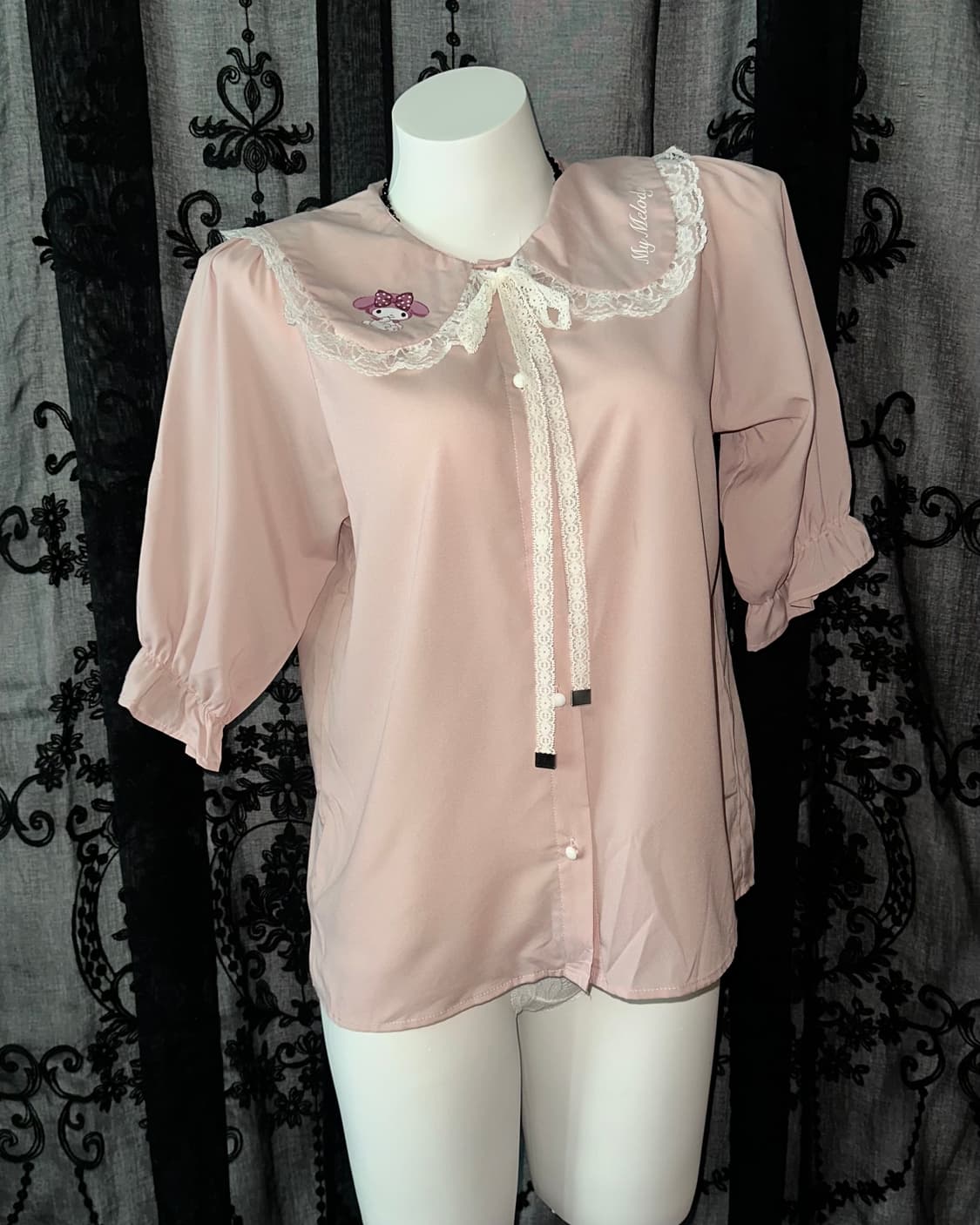 Pink lace my melody blouse 상품이미지1