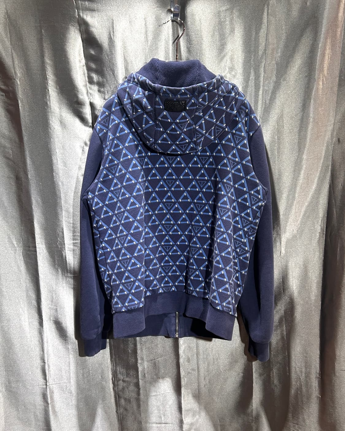 M MLB LA 다저스 지오메트릭 패턴 블루 후드집업 상품이미지3