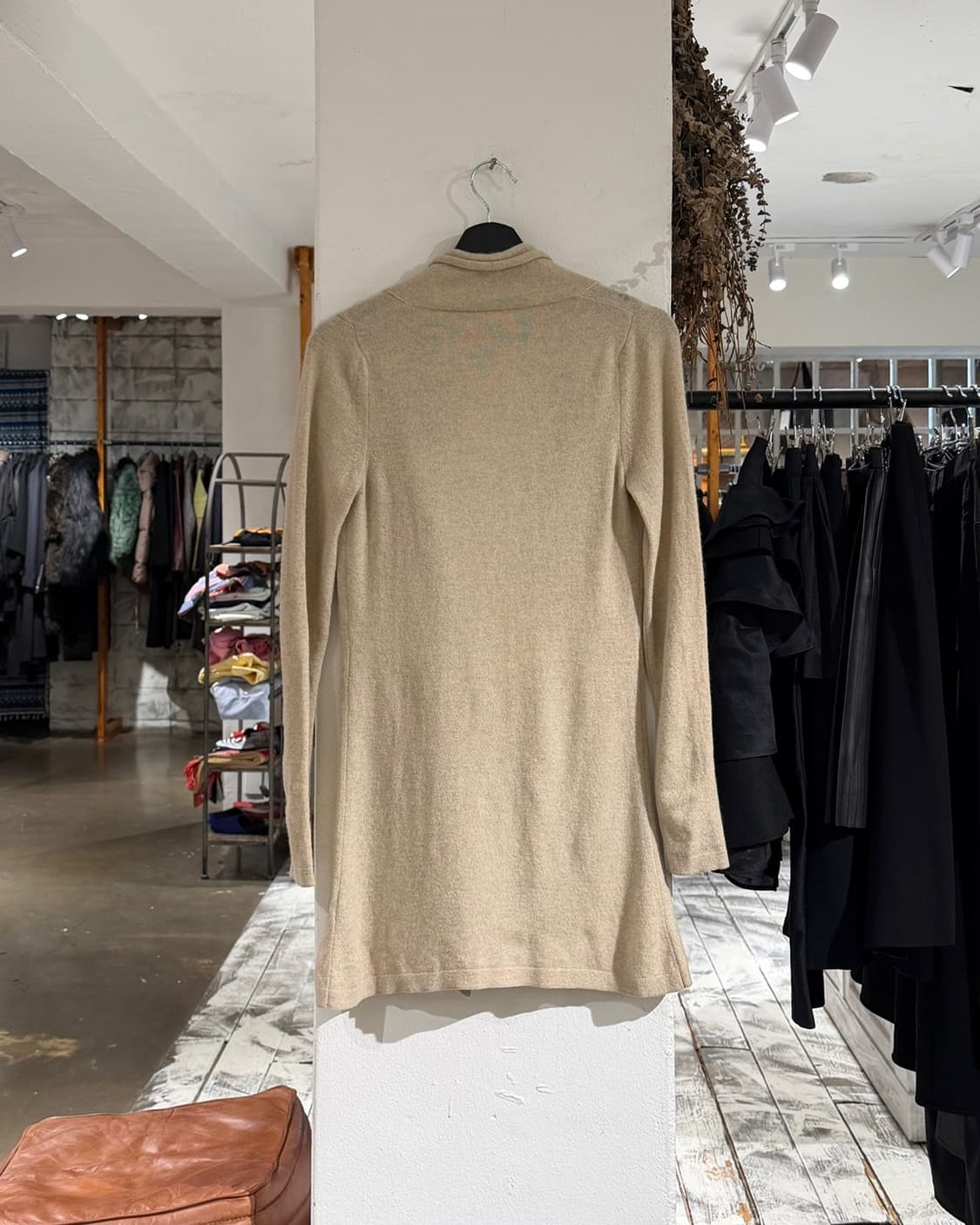 엘리 타하리 베이지 캐시미어 오픈 카라 롱슬리브 상품이미지6