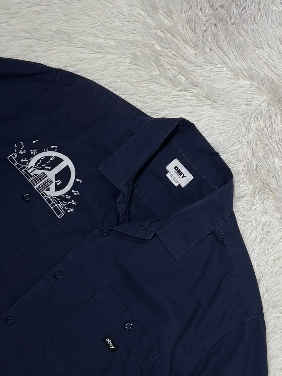 오베이 프린팅 반팔 셔츠 상품이미지5