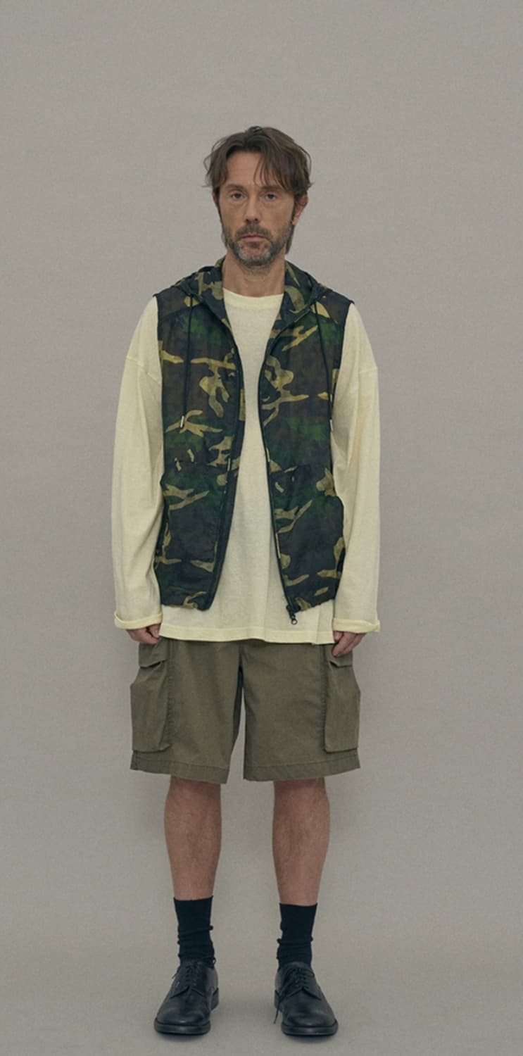 파르티멘토 시어 후드 베스트 카모 M 상품이미지2