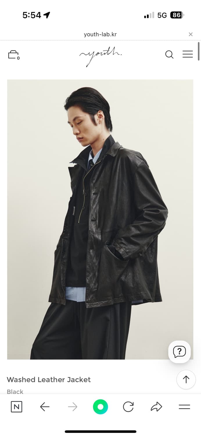 (구매)유스 워시드 레더 자켓  상품이미지1