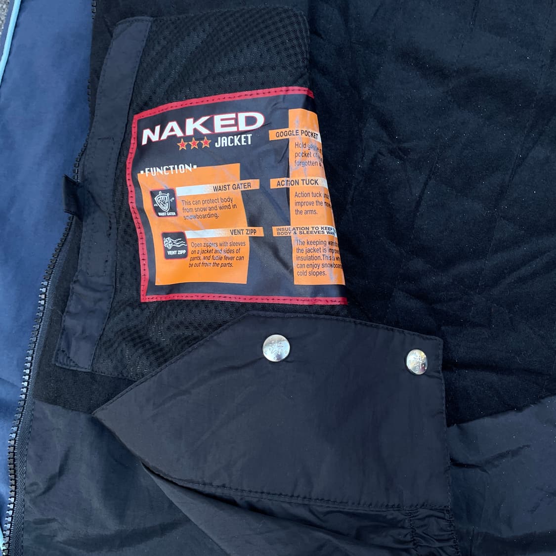 90s NAKED 올드스쿨 점퍼 자켓 XL 상품이미지7