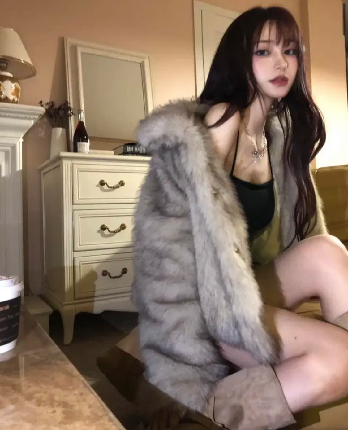 이너뮤트 Fox Fur JK 베이지 폭스 퍼자켓 상품이미지1