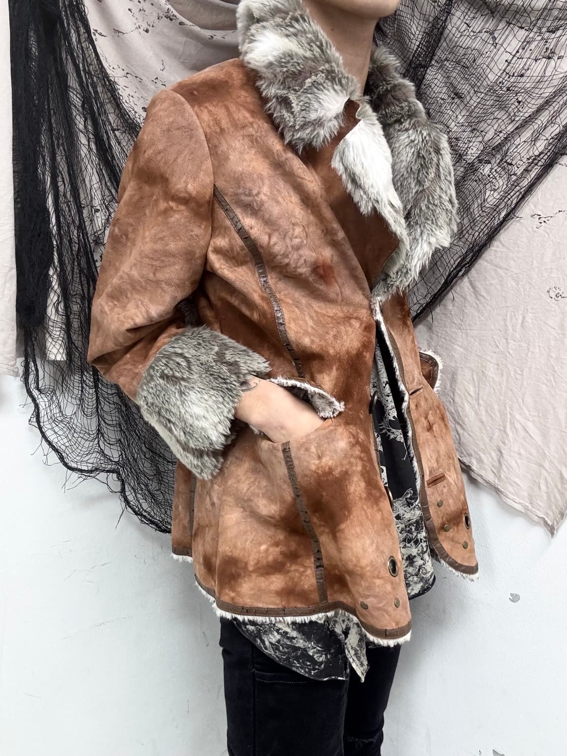 [GAL]Fur Trimming Leopard&Stud Detail Ja 상품이미지8