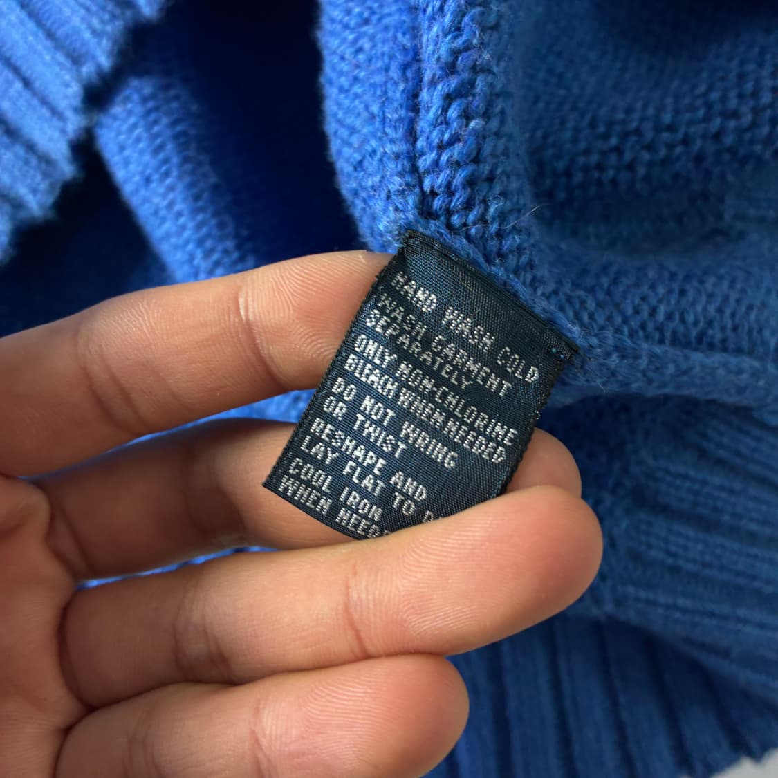 Polo  폴로 랄프로렌 90,s 자수 코튼 블루 라운드 니트  상품이미지5