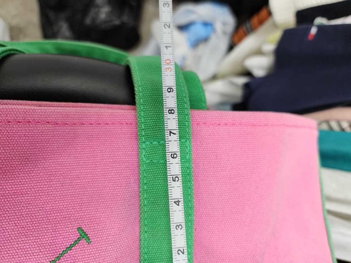폴로 랄프로렌 핑크 그린 빅포니 토트백 상품이미지5