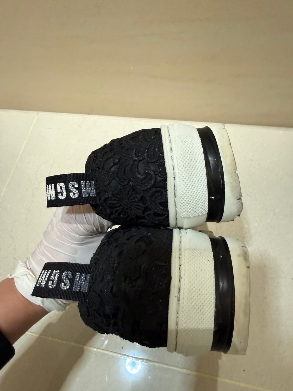 MSGM 블랙 슬립온 스니커즈 엠에스지엠 알렉산더왕 꼼데가르송 넘버21  상품이미지3