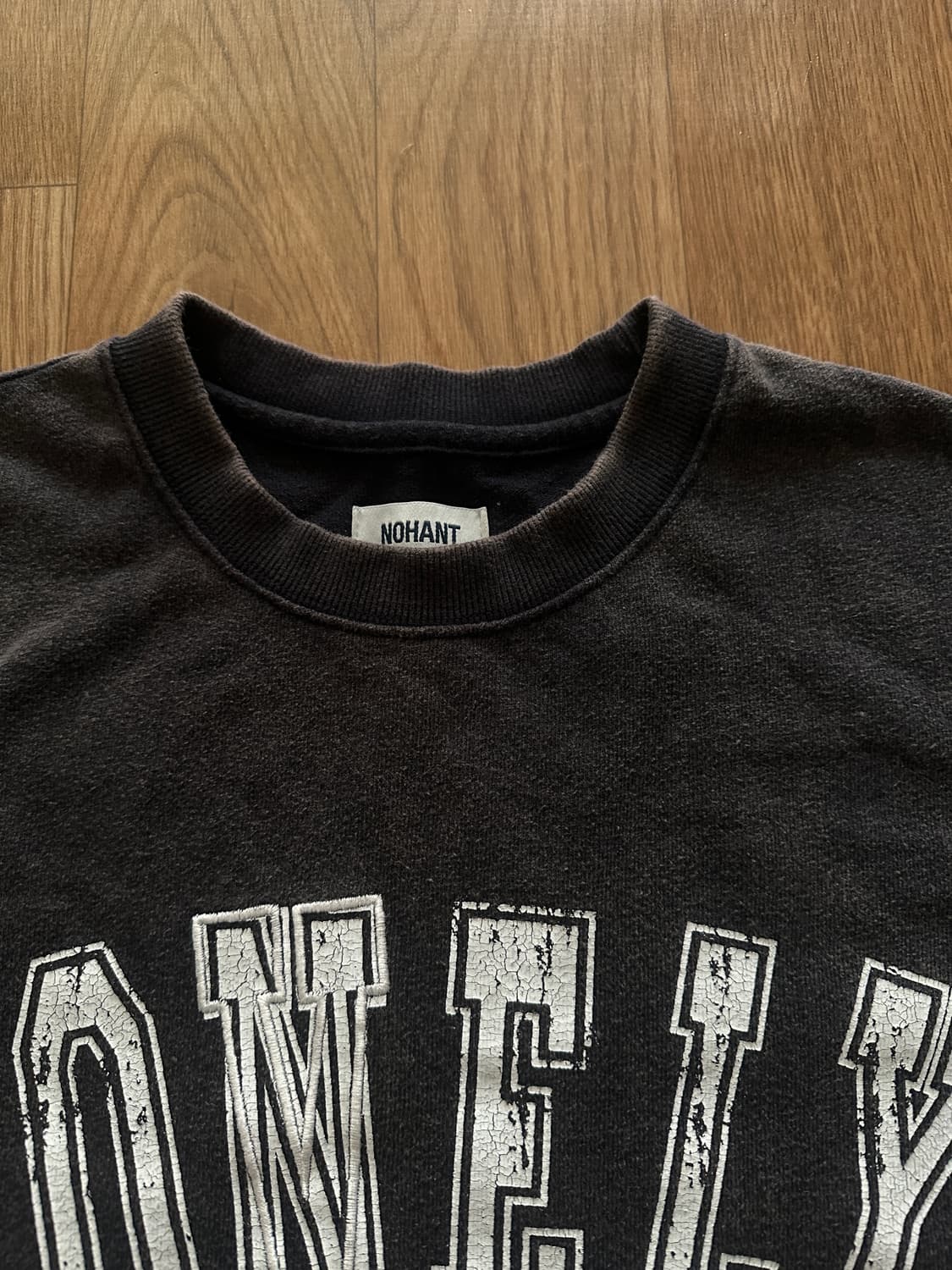 노앙 러블리 슬리브리스 티셔츠 차콜 상품이미지5