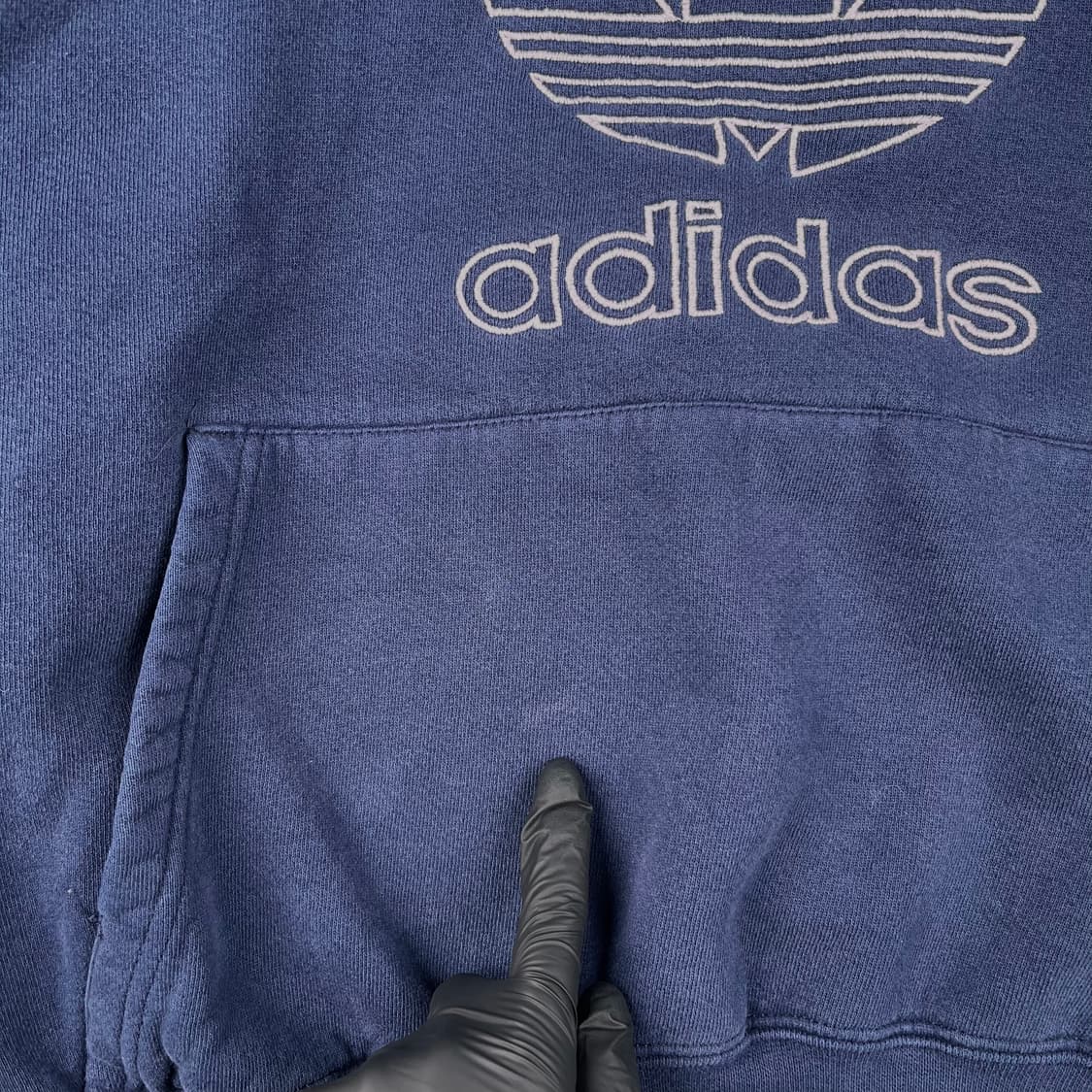 빈티지 아디다스 빅자수로고 후드 네이 상품이미지8