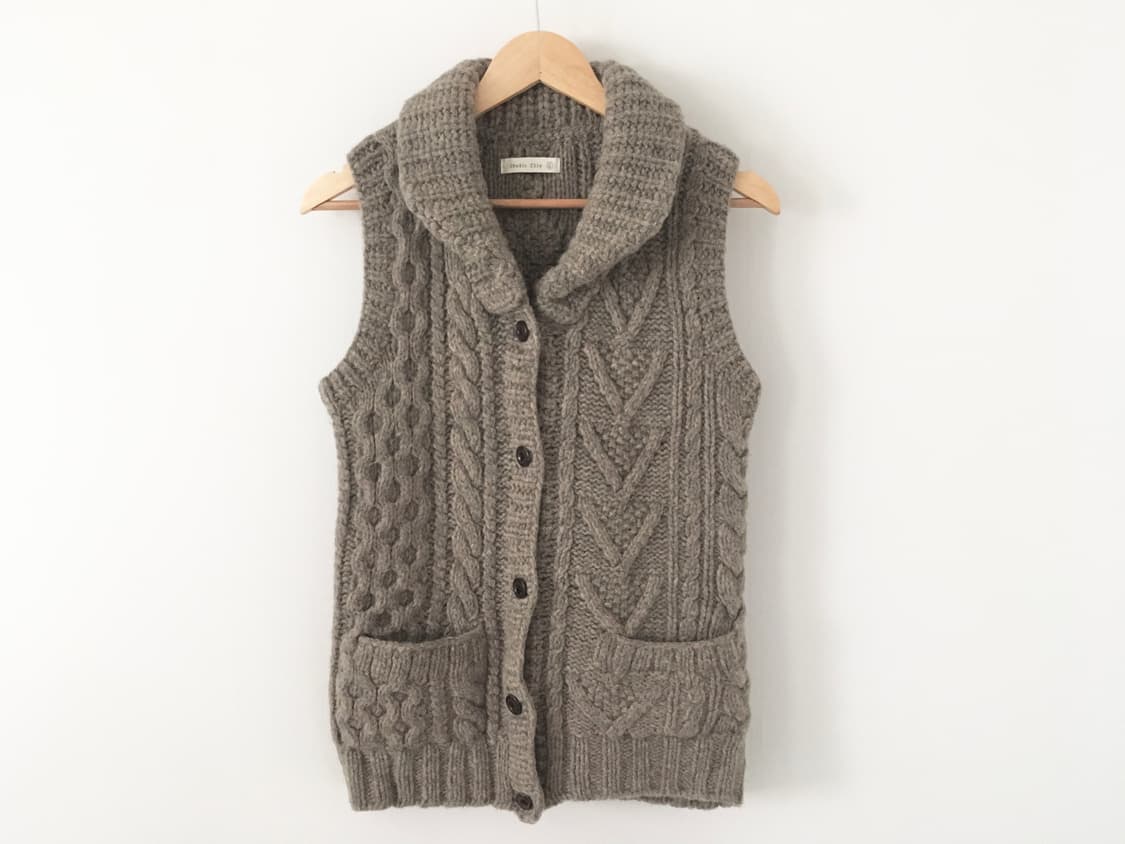 cable wool vest  상품이미지5