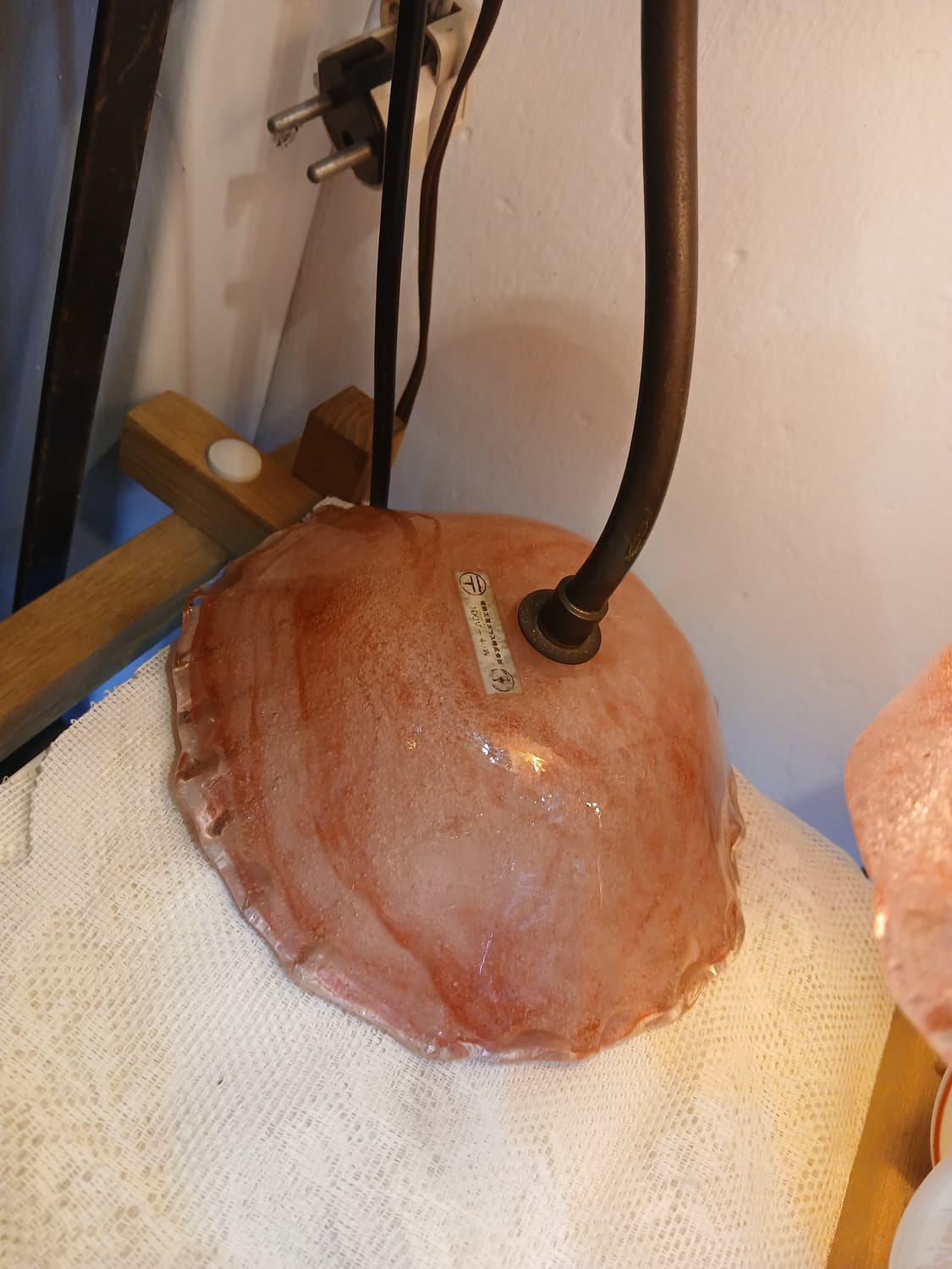 70s 요코하마 핑크글라스 테이블 조명 상품이미지3