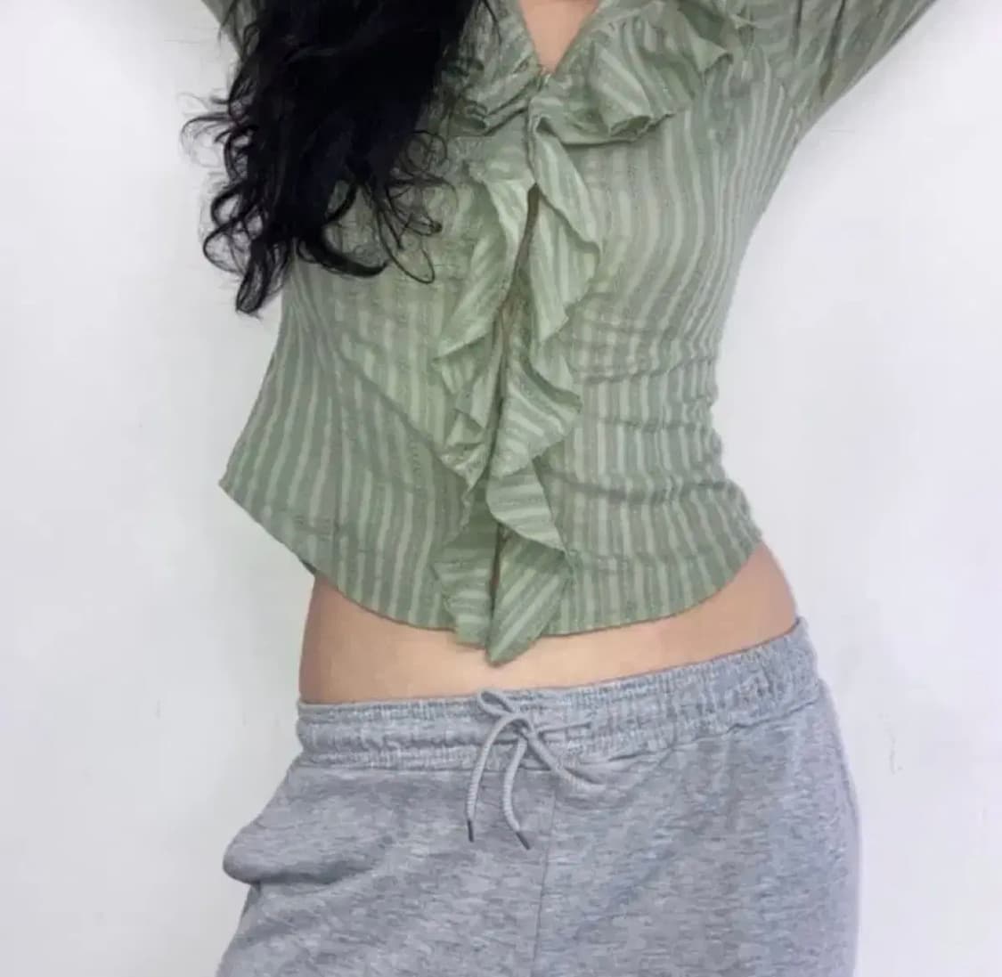 새상품 샵책갈피 러플 셔츠 상품이미지2