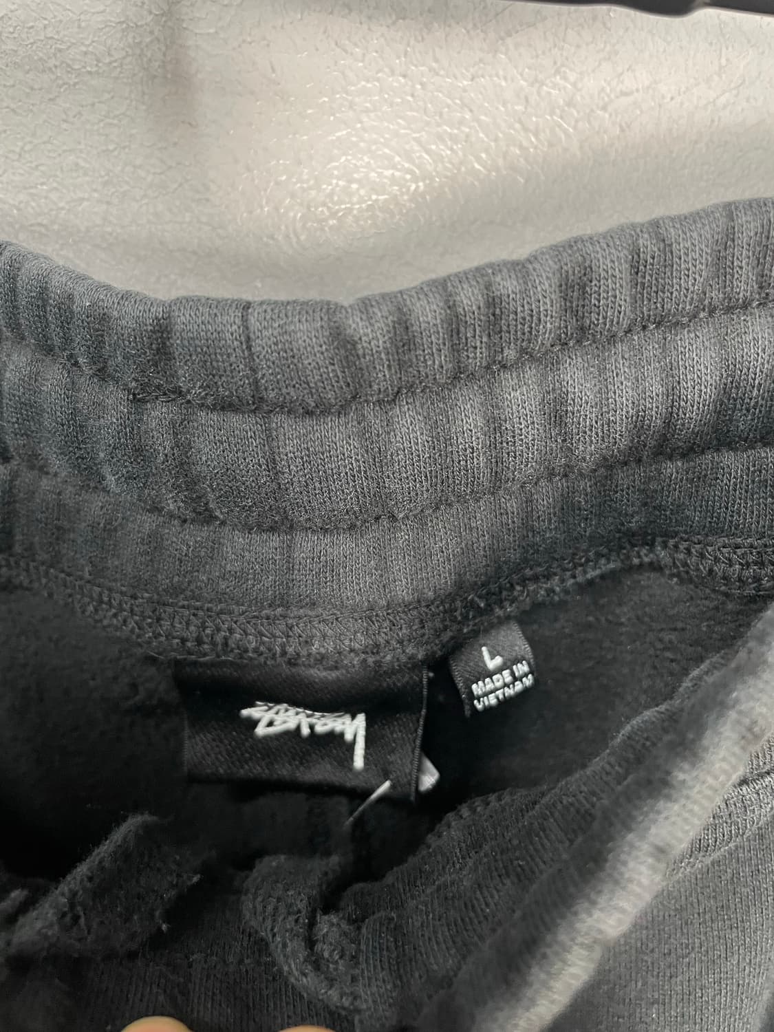 스투시 스탁 로고 블랙 스웨트 팬츠 H1870 상품이미지7