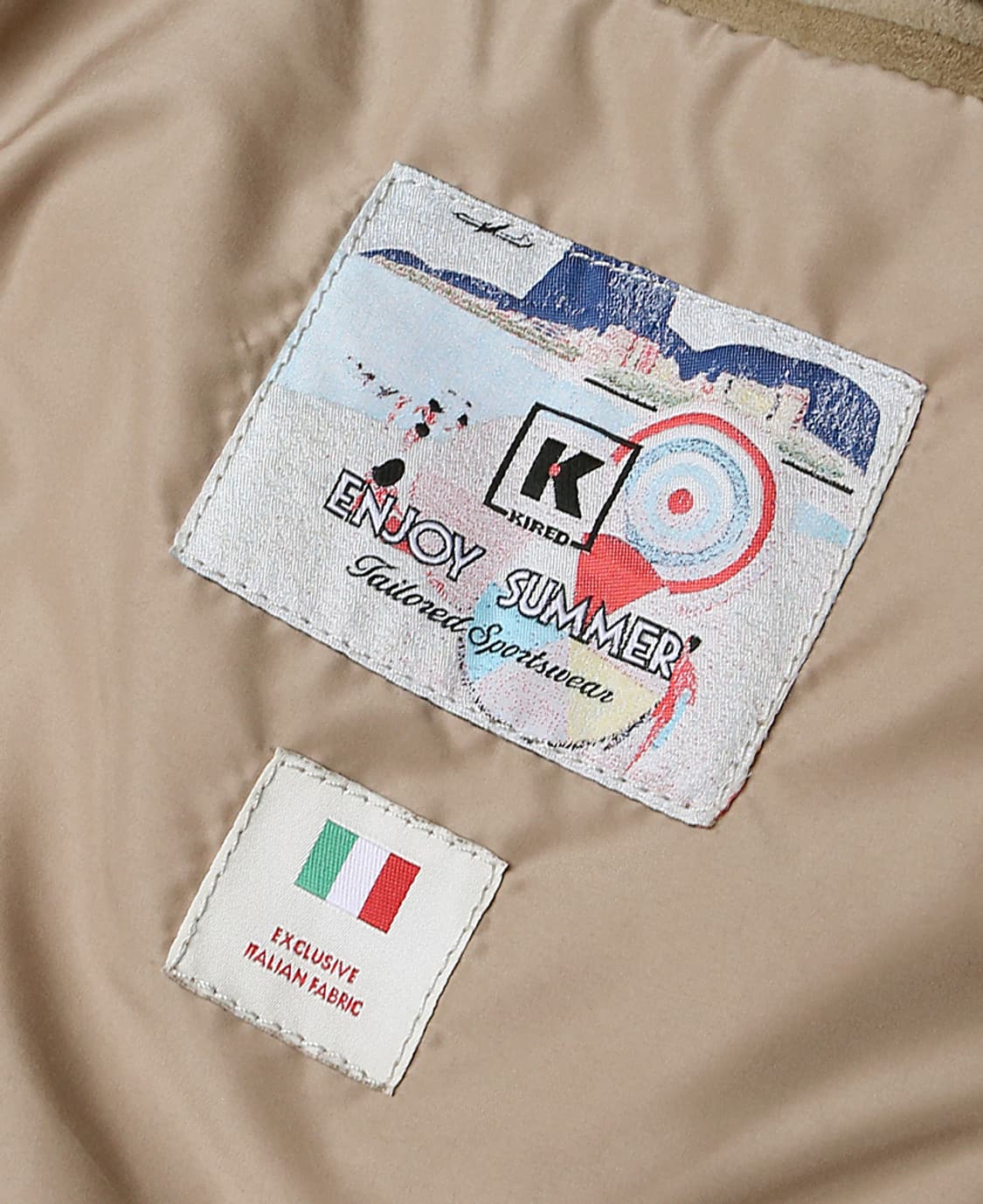 키레드 [Kired] 키톤 럭셔리 베이지 램스킨 스웨이드 베스트 상품이미지7