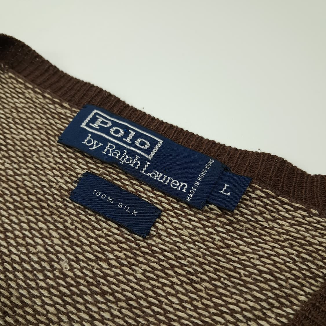 CL096 L 폴로 실크 버드아이 V넥 니트 상품이미지3