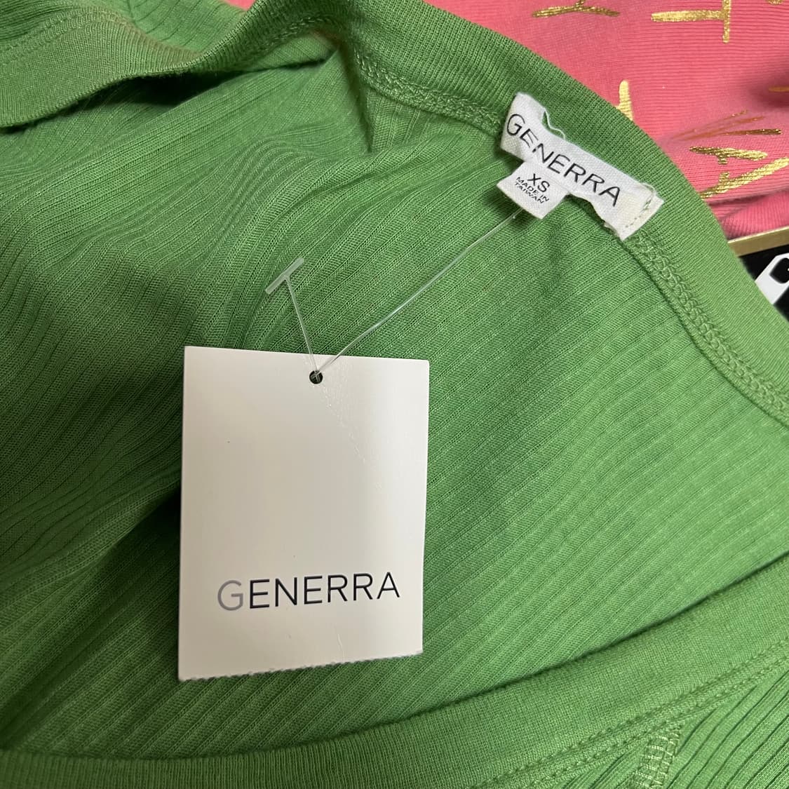 GENERRA 제네라 골지 반팔 티셔츠 그린 XS 상품이미지2