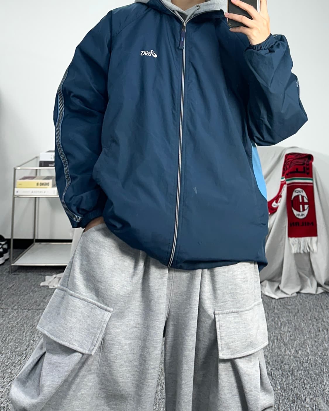 아식스 00s 네이비 바람막이 105 상품이미지3