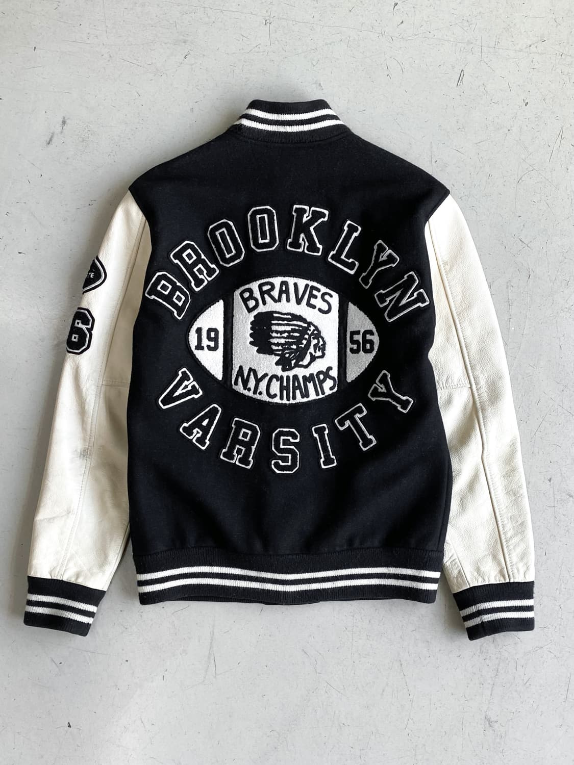 트루 릴리전 브루클린 레터맨 울 레더 바시티 자켓 상품이미지5