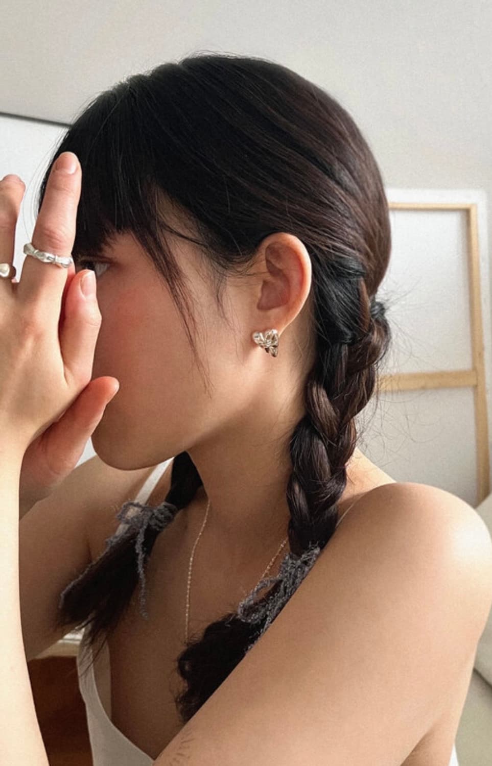 Siega house_하트 시어 이어링 상품이미지3