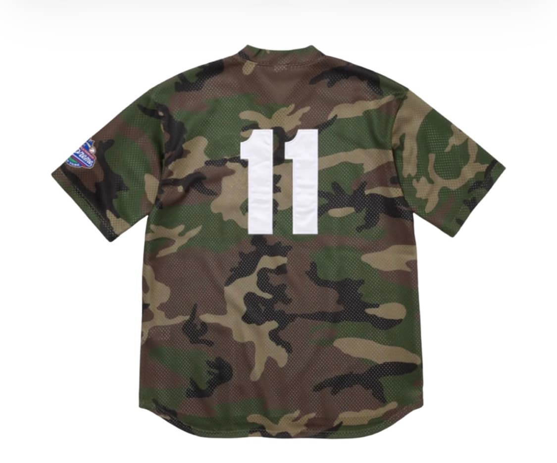 M)슈프림 S 로고 베이스볼 저지 우드랜드 상품이미지2