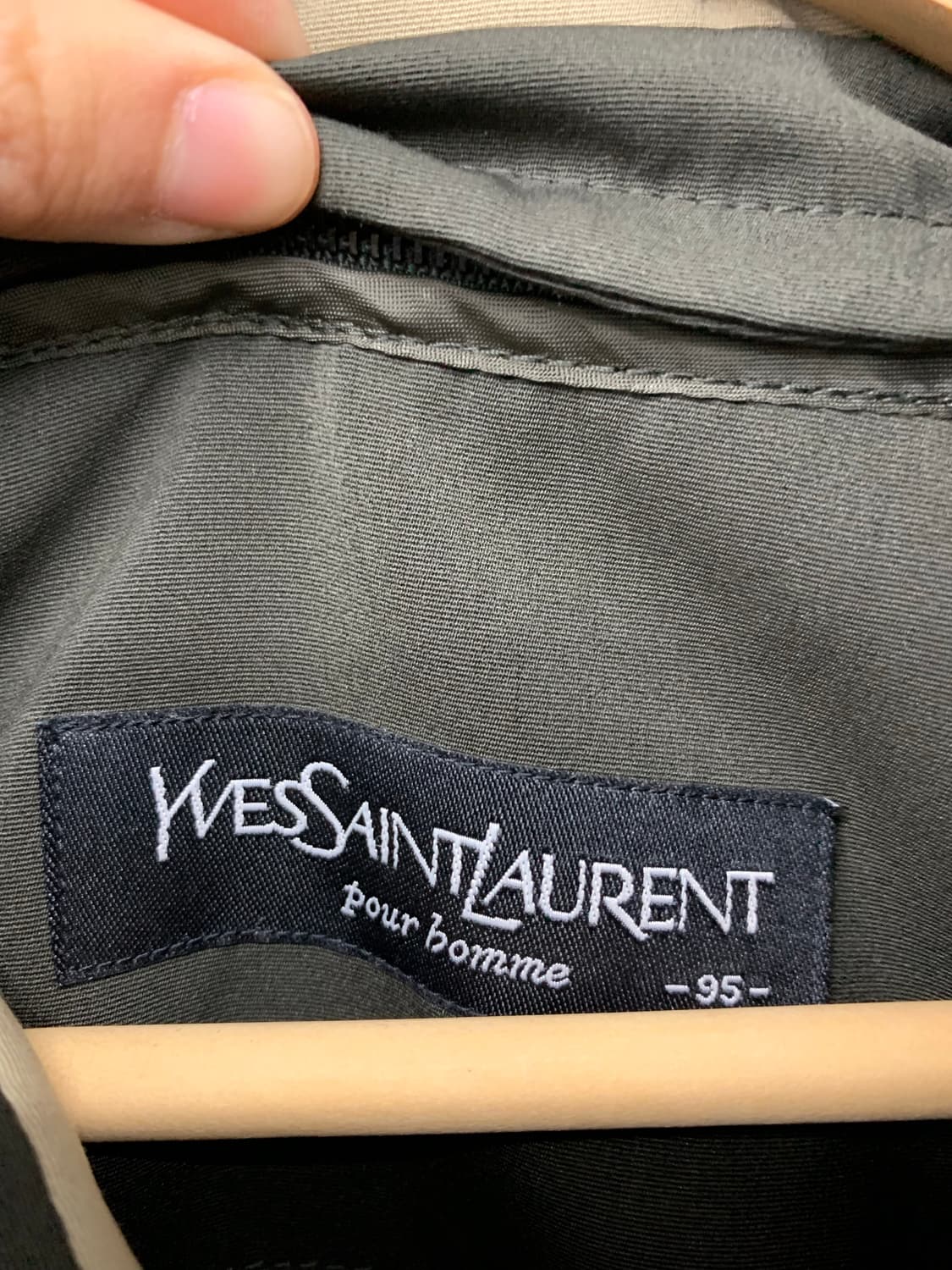 입생로랑 90s 카키 봄버 상품이미지5