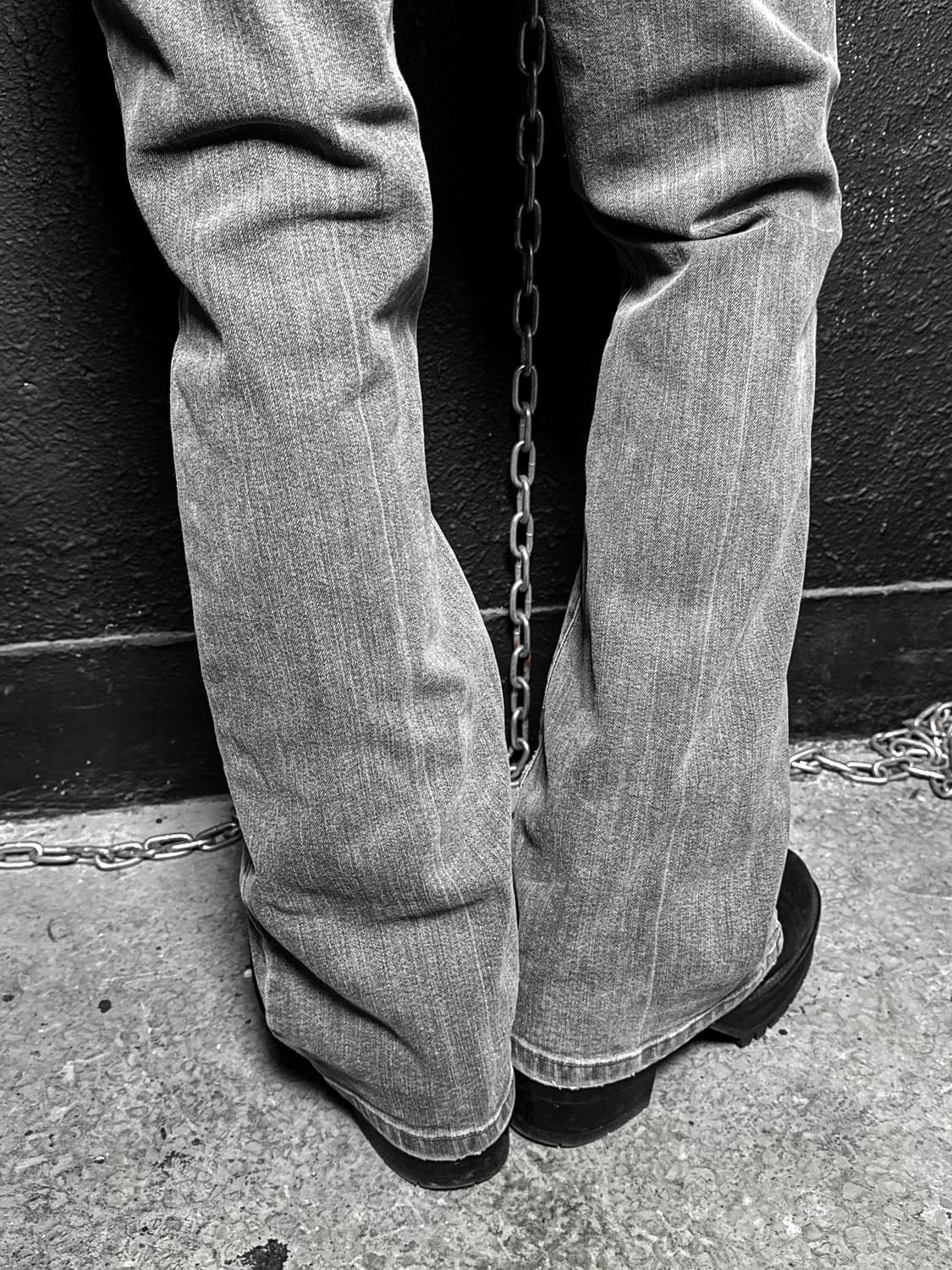 Grey Vintage Wash Bootcut Denim 상품이미지6