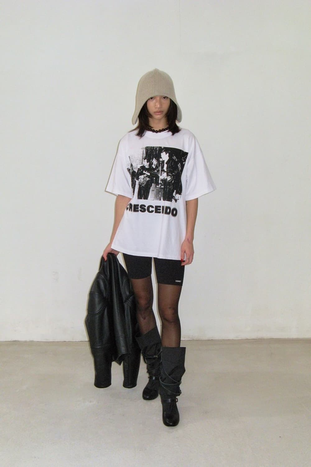 다이닛 CRESCENDO GRAPHICS T-SHIRT WHITE 상품이미지4