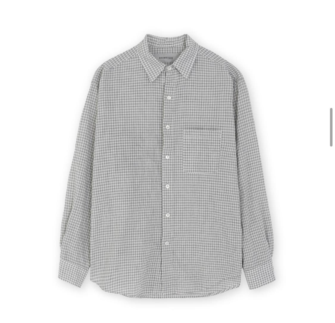[4] 브라운야드 스테디 셔츠 아이보리 체크 상품이미지1