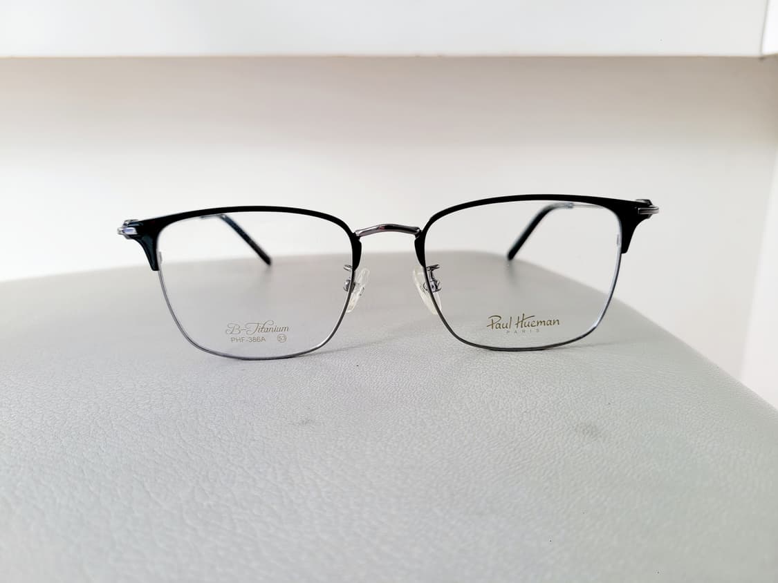 폴휴먼안경 PHF-386A 블랙/실버 티탄 상품이미지3