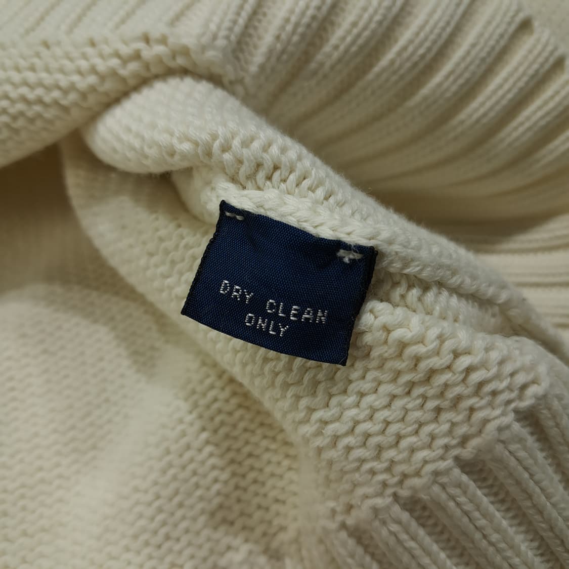 CL092 L 폴로 랄프로렌 아이보리 & 네이비 스트라이프 터틀넥 니트 상품이미지5