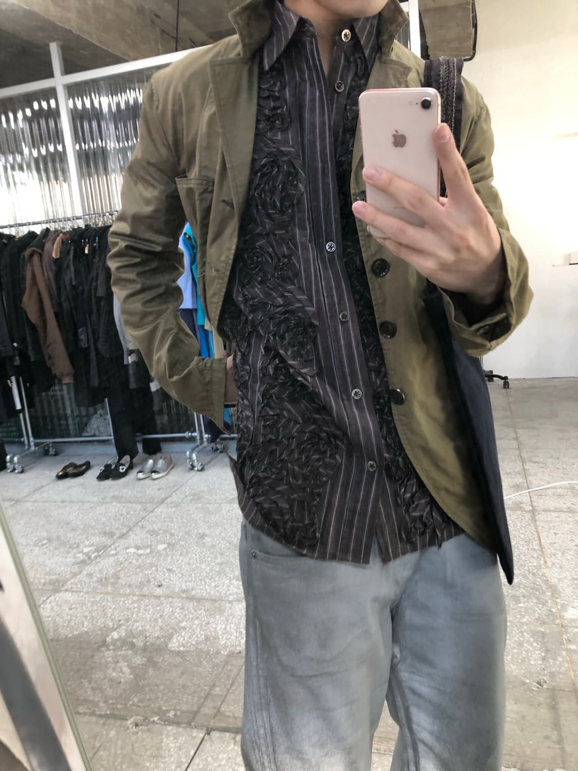 요지야마모토 뿌르옴므 밀리터리 하이넥 블레이저 자켓 상품이미지3