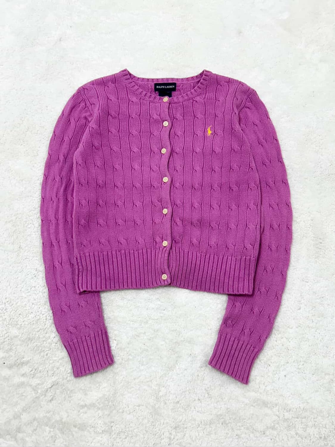 폴로 핑크 케이블 가디건 상품이미지6