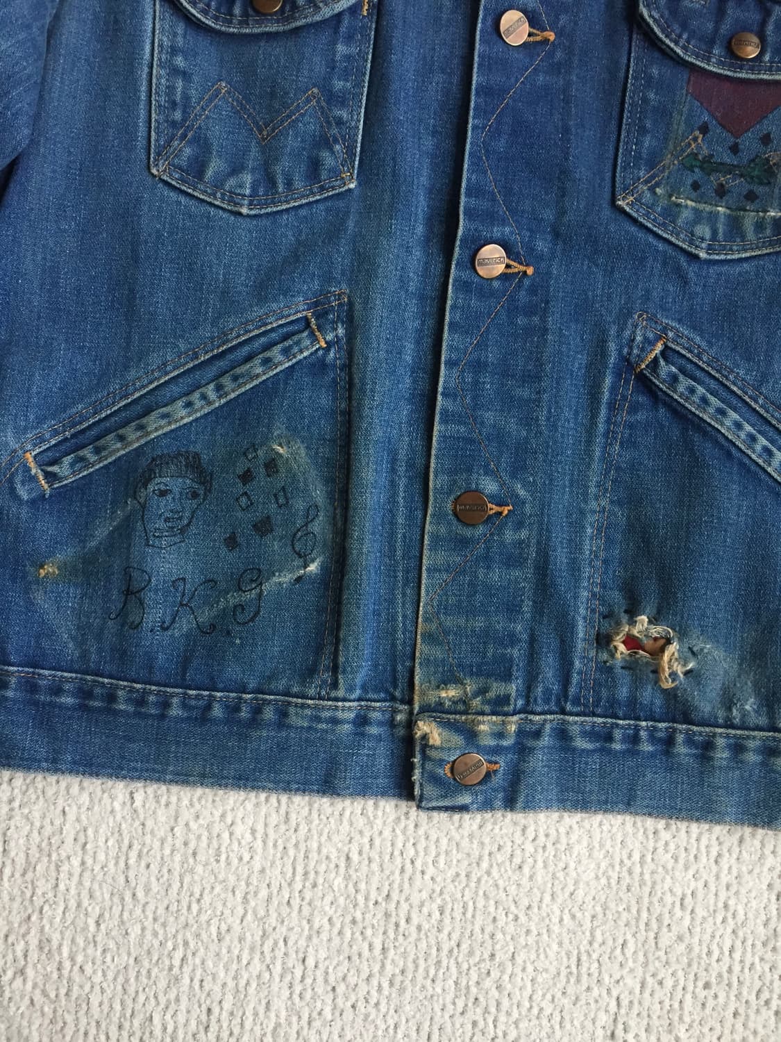 70‘s maverick 124mj 126mj  데님 트러커 자켓 상품이미지6