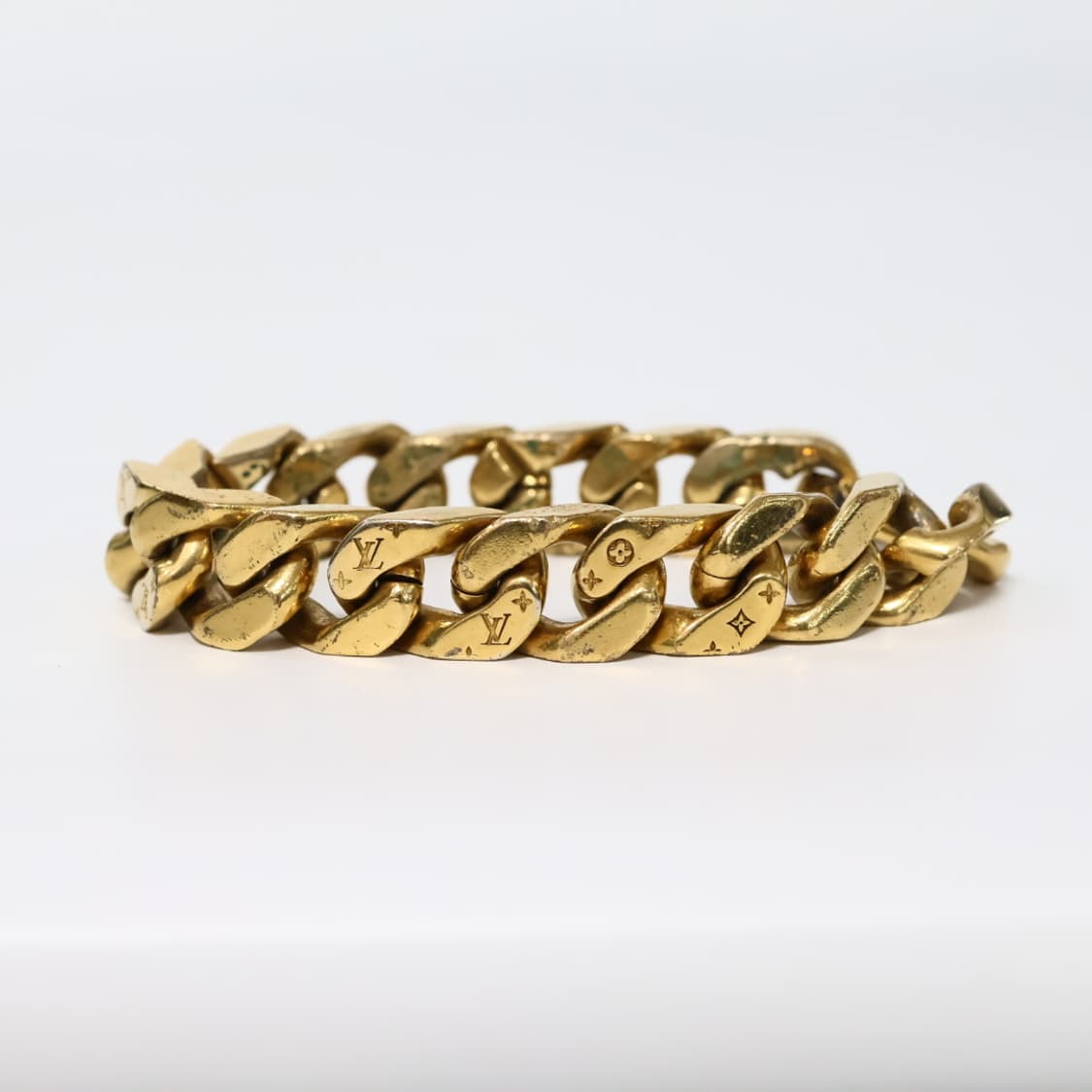 루이비통 모노그램 금장 체인 링크 팔찌 M 상품이미지3