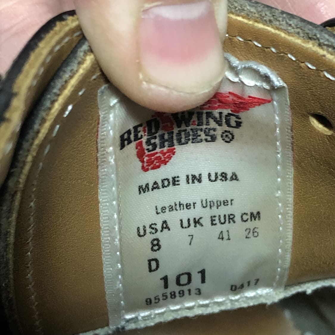 (260 / 8D) 레드윙 Redwing 포스트맨 더비 101 레드윙 상품이미지5