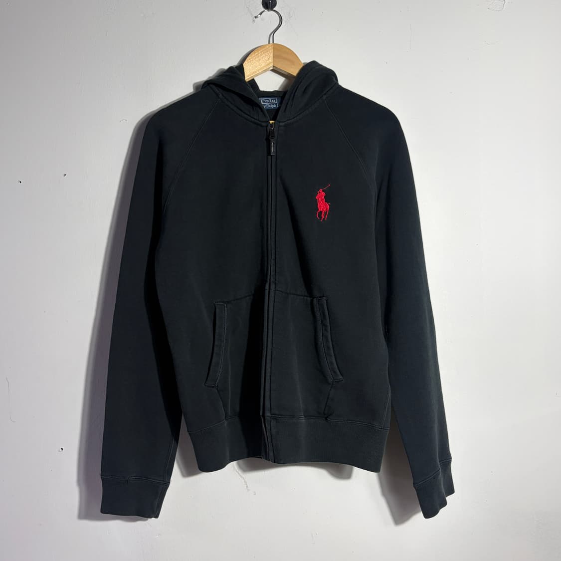 폴로 블랙 후드집업 (무료배송) 상품이미지1