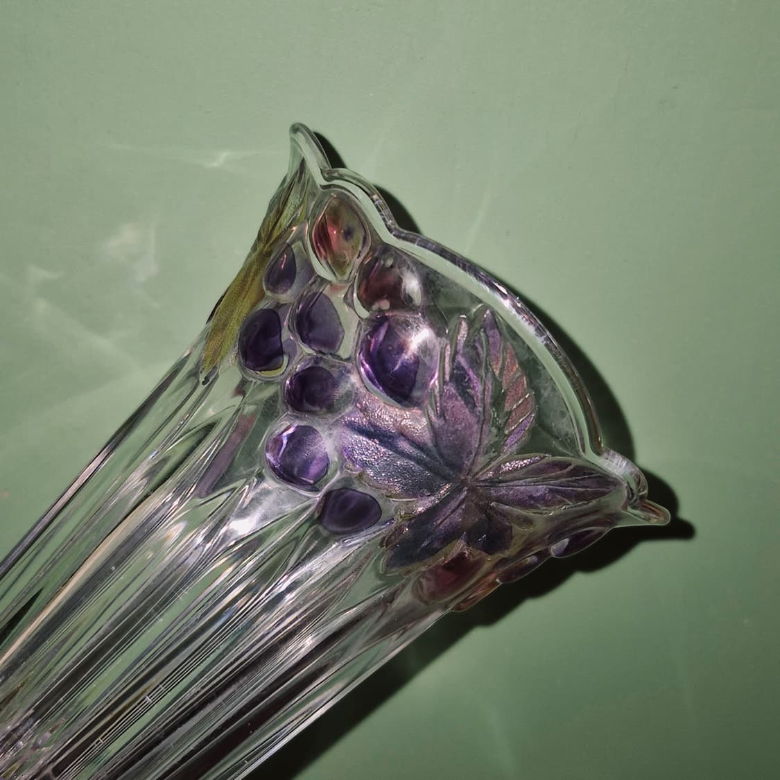 90s 소가 글라스 레트로 컬러 포도 꽃병 상품이미지9