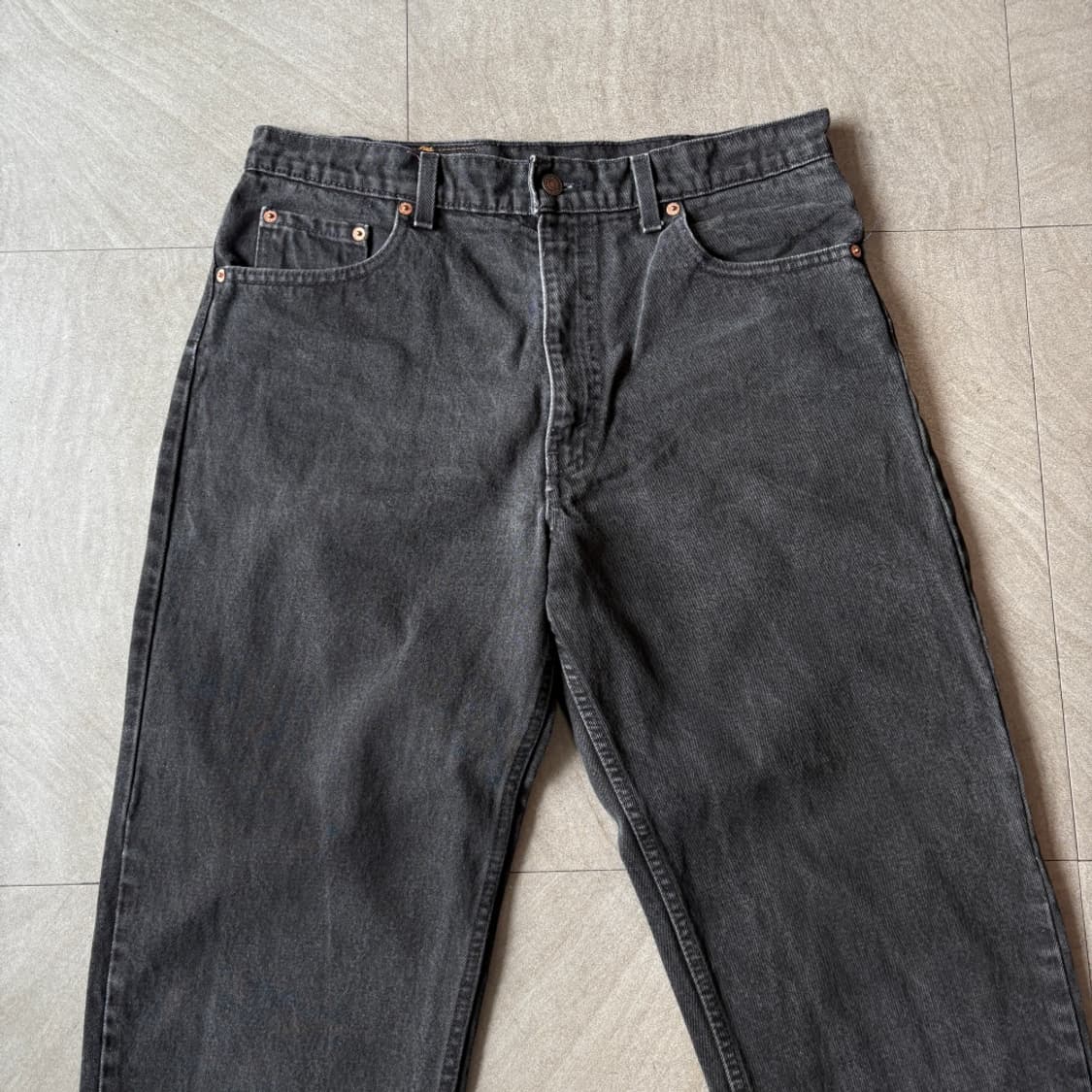 95년 미국 생산 리바이스 550 데님 블랙 팬츠 상품이미지2