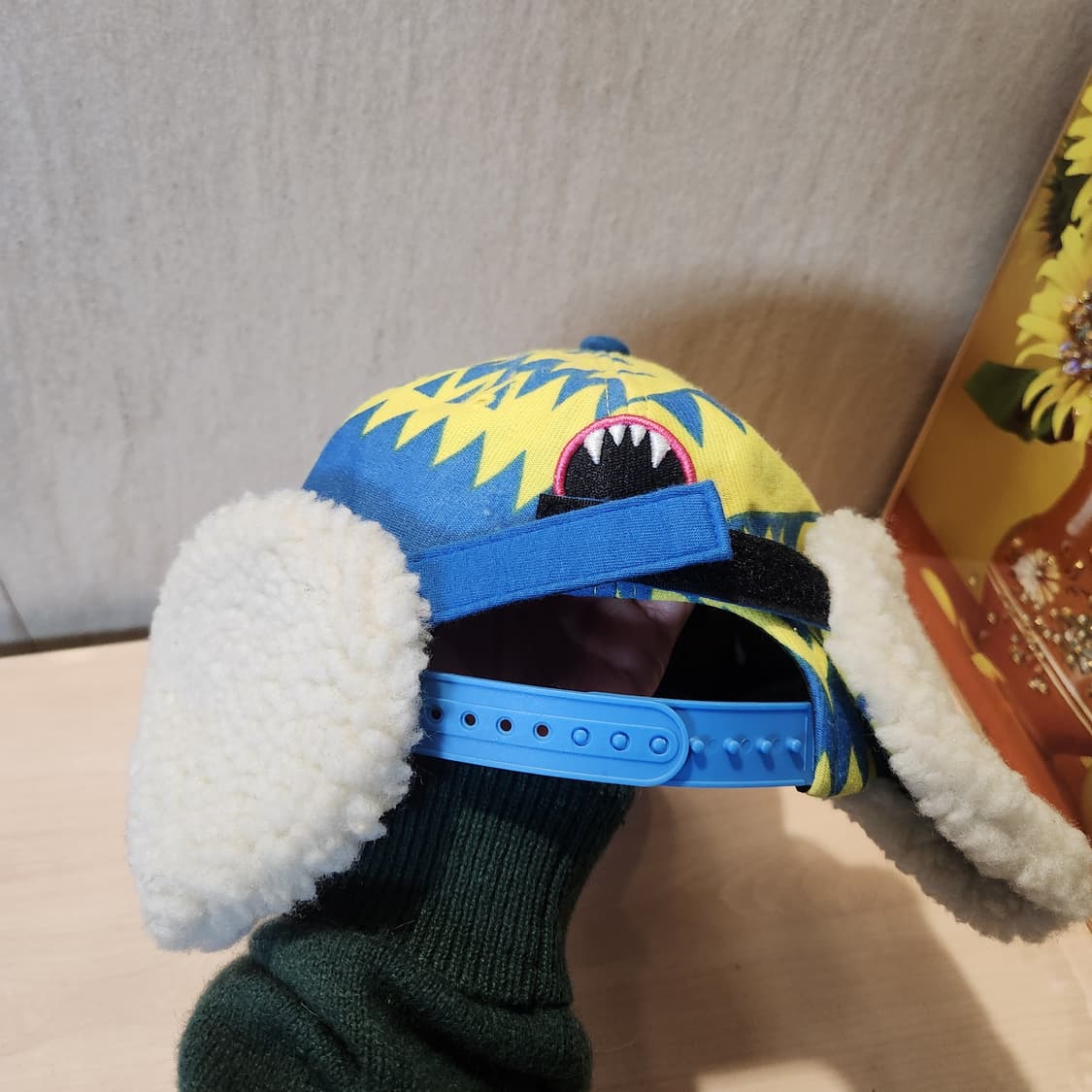 엘스팅코 몬스터 귀달이 퍼 캡 🧟‍♂️💛 블루&옐로우 유니크 스트릿 상품이미지3