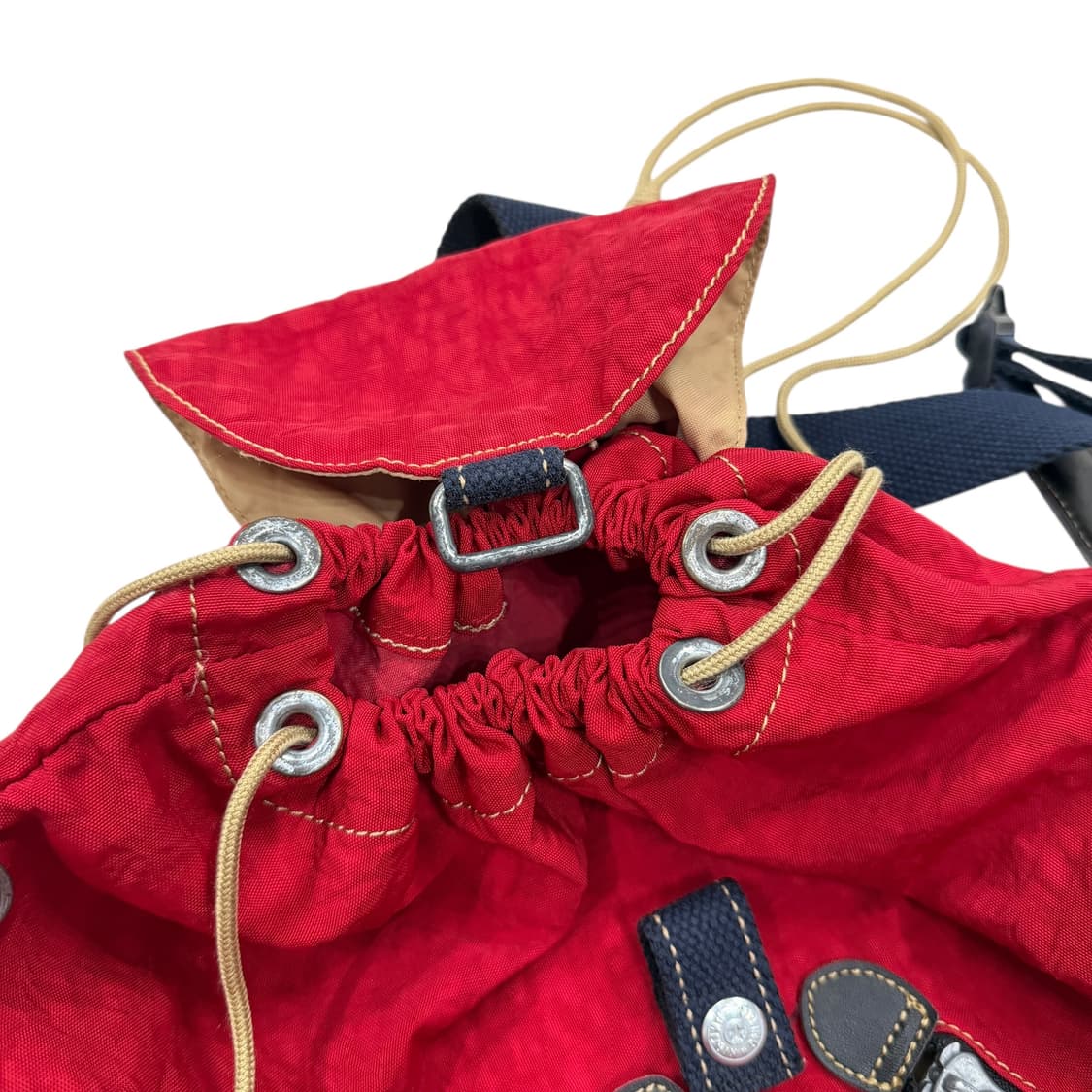 키플링 빈티지 Y2K 빅로고 복조리백팩 가방 레드 상품이미지8