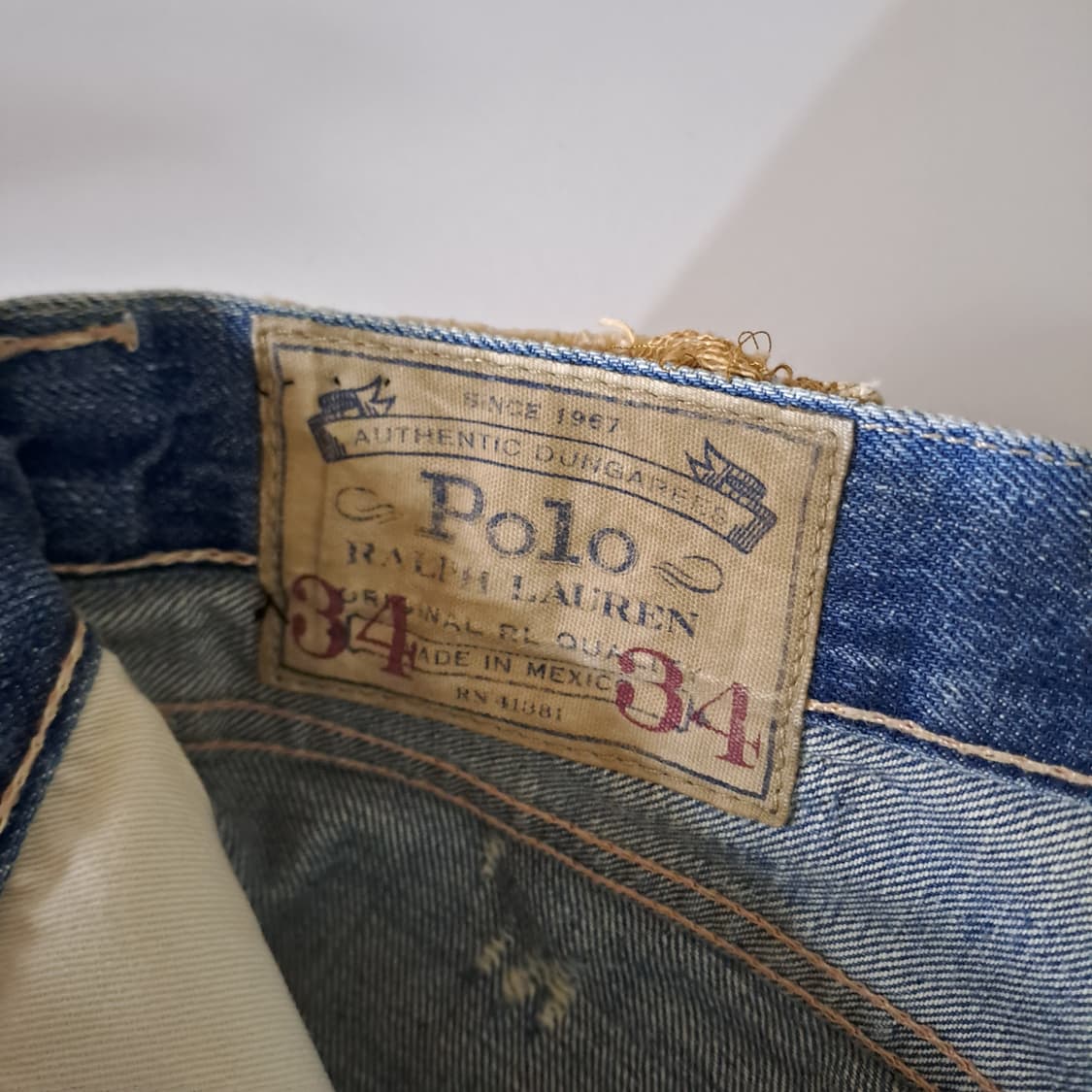 (택포) 폴로랄프로렌 리페어드 셀비지 데님 팬츠 34 B510 상품이미지6