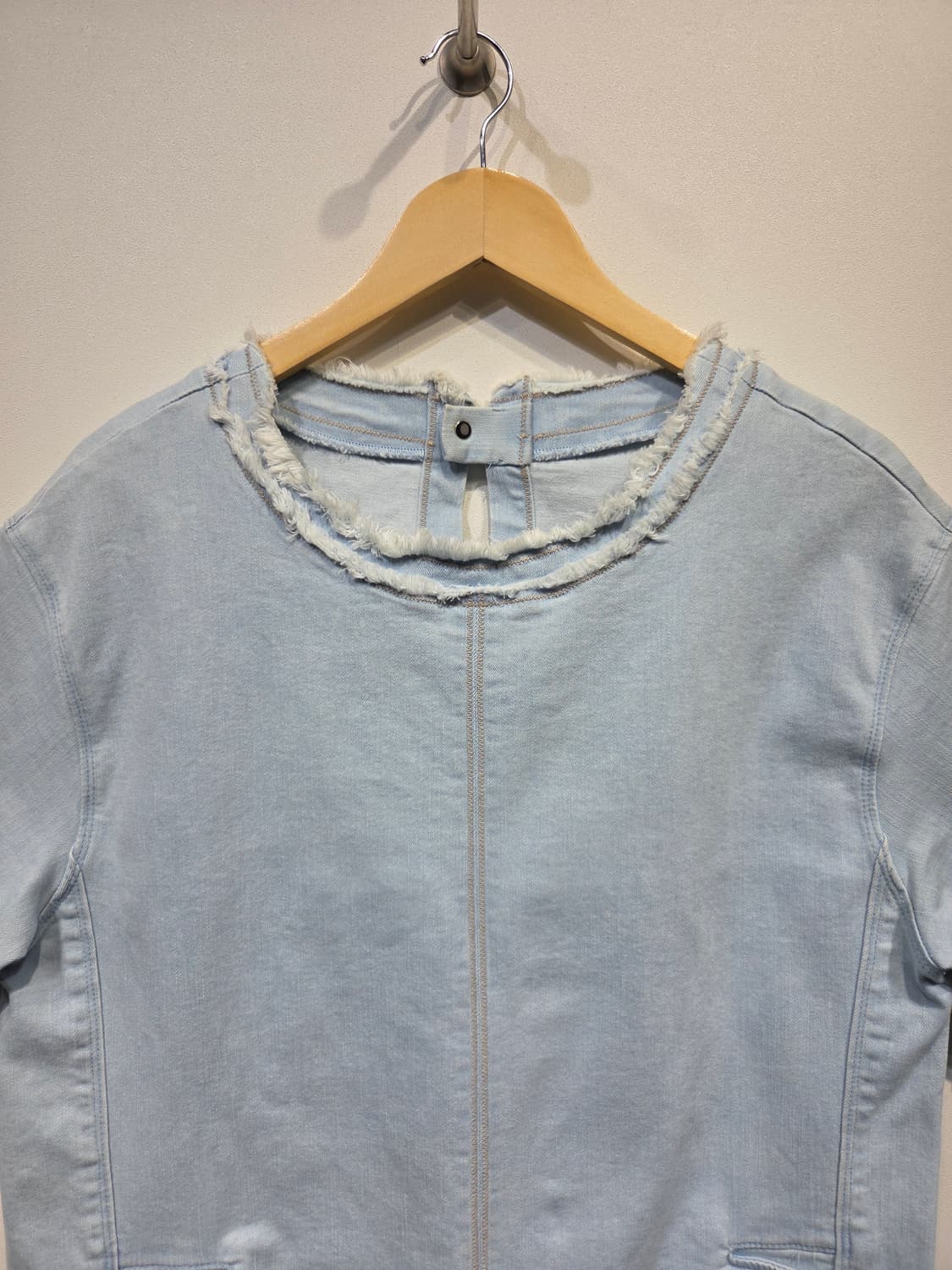 SYSTEM 한섬 라이트 블루 프린지 미니 원피스 상품이미지3