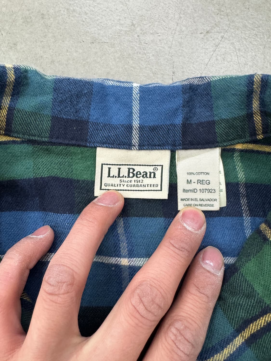 엘엘빈 플란넬 파자마 셔츠 M 상품이미지4