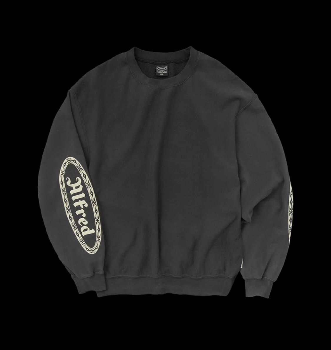 (m) 알프레드 맨투맨 블랙 (새상품) 상품이미지1